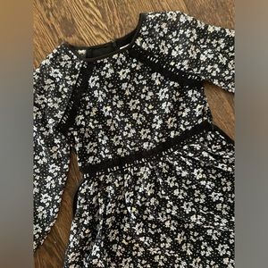 Adorable Blush black and white girls dress with flowers